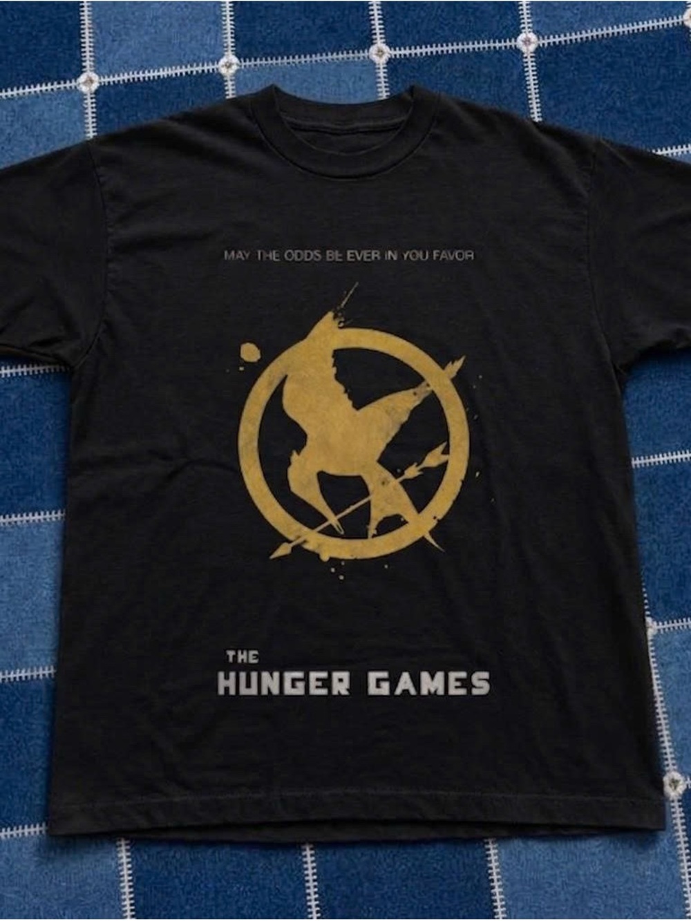 The Hunger Games Black & Gold Mockingjay Logo T-Shirt